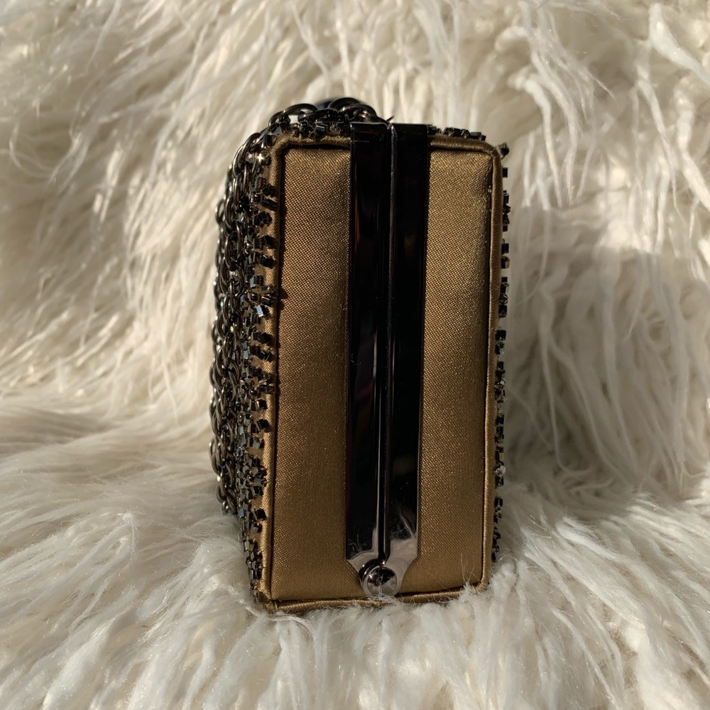 ✨Inge Christopher Pewter Evening Beaded Box Clutch - Picture 4 of 8